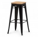 A black steel barstool  in retro look for your café or bar