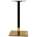 Tablebase for restaurants with black pole and brass-look square foot