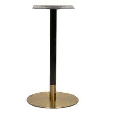 Table base with black pole and brass-look foot