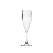 Champagne Glass. Clear Plastic. 