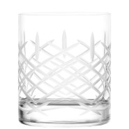 Viskija glāze ar dekoratīviem griezumiem, iedvesmojoties no Ņujorkas bāriem.