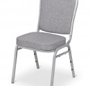 Stackable Banquet Chair with grey fabric