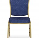 Stackable Banquet Chair with blue fabric