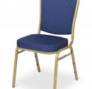 Stackable Banquet Chair with blue fabric