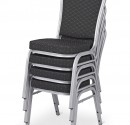 Stackable Banquet Chair with black fabric