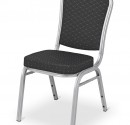 Stackable Banquet Chair with black fabric