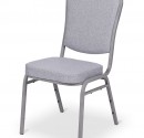 Stackable Banquet Chair with grey fabric