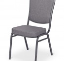 Stackable Banquet Chair with grey fabric