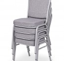 Stackable Banquet Chair with grey fabric