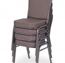 Stackable Banquet Chair with brown fabric