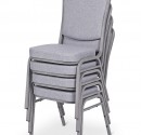 Stackable Banquet Chair with grey fabric