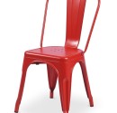 “Tolix style” chair in Red color