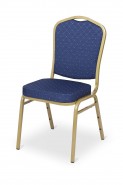 Stackable Banquet Chair with blue fabric