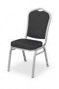 Stackable Banquet Chair with black fabric