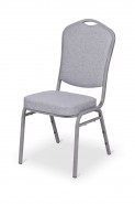 Stackable Banquet Chair with grey fabric