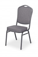 Stackable Banquet Chair with grey fabric