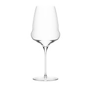 Bordo vyno taurė su elegantiška forma, ilga kojele ir moderniu dizainu. Tinka naudoti restoranuose.