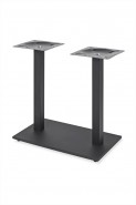 Black Table Base in steel  with two columns for Restaurant or Cafe