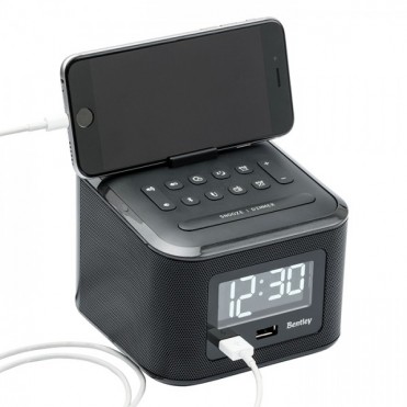 "FORTE" HOTEL AUDIO CLOCK WITH DUAL USB AND BLUETOOTH