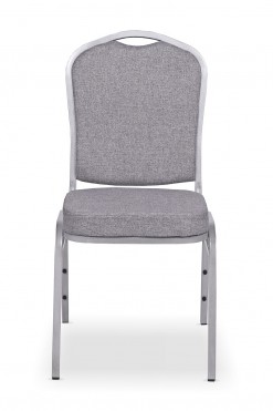 Stackable Banquet Chair with grey fabric