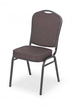 Stackable Banquet Chair with brown fabric