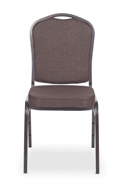 Stackable Banquet Chair with brown fabric