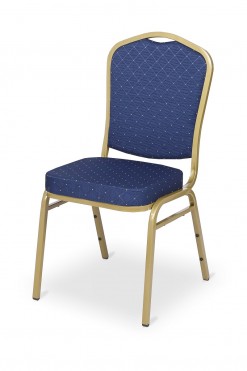 Stackable Banquet Chair with blue fabric