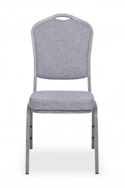 Stackable Banquet Chair with grey fabric