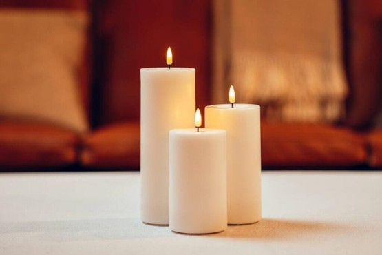 White LED Candle D: 7,5 * 12,5 cm