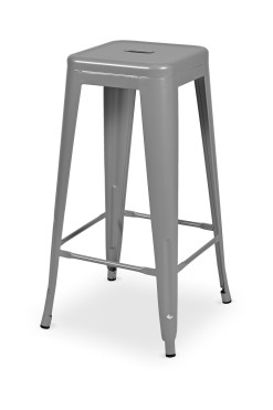 “Tolix style” bar stool in Grey color