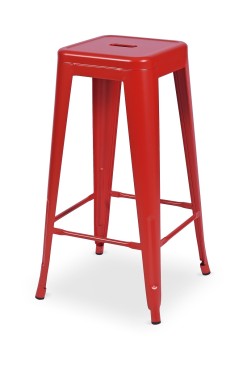 “Tolix style” barstool in red color