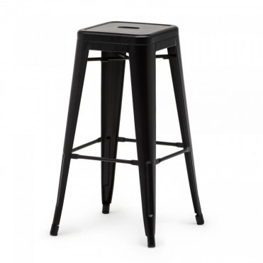 A black steel barstool  in retro look for your café or bar