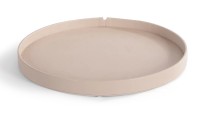 Round Welcome Tray in Leatherette material in Sand Color